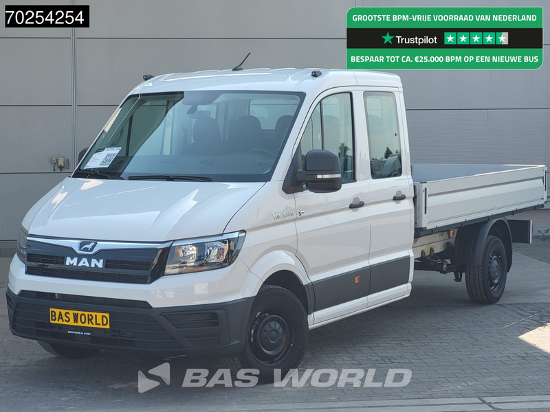MAN TGE 3.140 Automaat Open laadbak 2.5t trekhaak Dubbel Cabine Airco Cruise Pritsche Pickup Airco Trekhaak Cruise control - Малотоннажный бортовой грузовик: фото 1 MAN TGE 3.140 Automaat Open laadbak 2.5t trekhaak Dubbel Cabine Airco Cruise Pritsche Pickup Airco Trekhaak Cruise control - Малотоннажный бортовой грузовик: фото 1