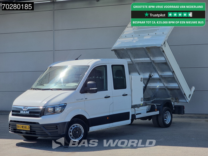 MAN TGE 5.120 Kipper met Kist Dubbel Cabine Dubbellucht 3,5t Trekhaak Navi Airco Cruise Camera Tipper Benne Kieper m3 Airco Dubbel cabine Trek - Малотоннажный самосвал: фото 1 MAN TGE 5.120 Kipper met Kist Dubbel Cabine Dubbellucht 3,5t Trekhaak Navi Airco Cruise Camera Tipper Benne Kieper m3 Airco Dubbel cabine Trek - Малотоннажный самосвал: фото 1