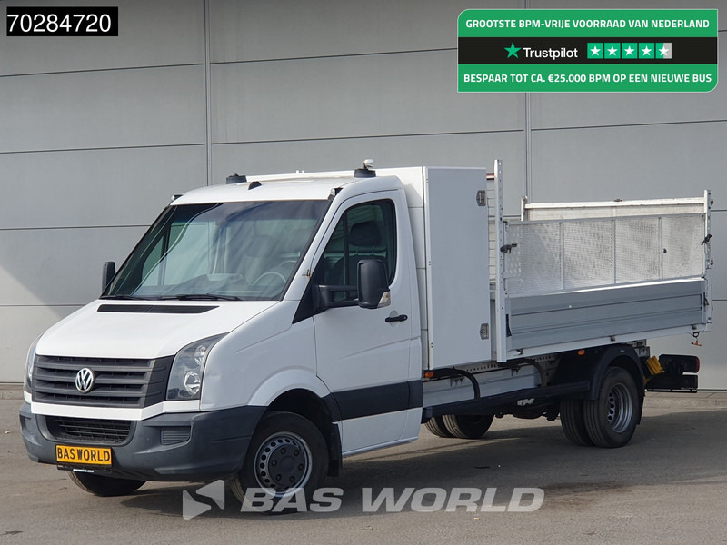 Volkswagen Crafter 136pk Open Laadbak met Kist Dubbellucht 3,5t Trekhaak Airco Euro6 Tipper Benne Kieper Trekhaak - Малотоннажный бортовой грузовик: фото 1 Volkswagen Crafter 136pk Open Laadbak met Kist Dubbellucht 3,5t Trekhaak Airco Euro6 Tipper Benne Kieper Trekhaak - Малотоннажный бортовой грузовик: фото 1