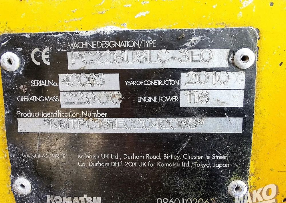 Komatsu PC228USLC-3 в лизинг Komatsu PC228USLC-3: фото 12 Komatsu PC228USLC-3 в лизинг Komatsu PC228USLC-3: фото 12