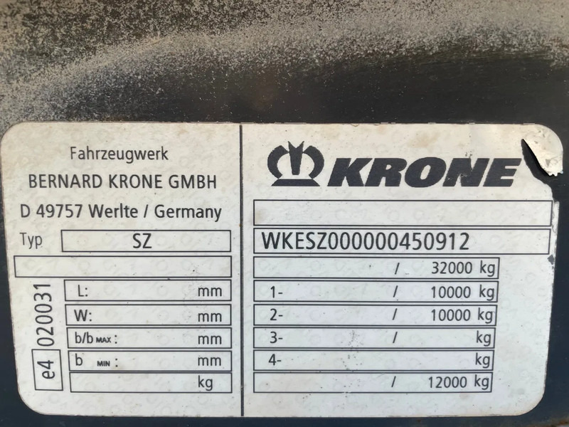 Полуприцеп-контейнеровоз/ Сменный кузов Krone SZ / 20 FT Container Chassis / BPW: фото 7