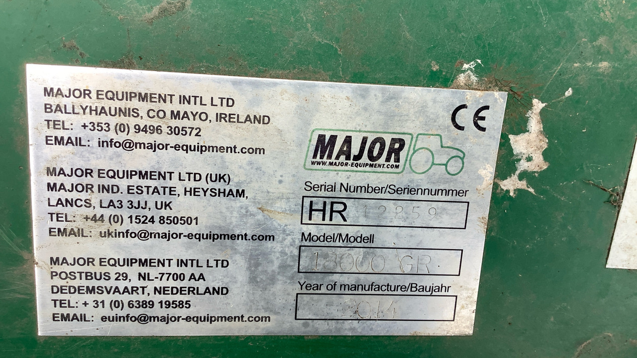 MAJOR 18000GR TRAILED FINISHING MOWER 13/437 - Строительное оборудование: фото 5 MAJOR 18000GR TRAILED FINISHING MOWER 13/437 - Строительное оборудование: фото 5