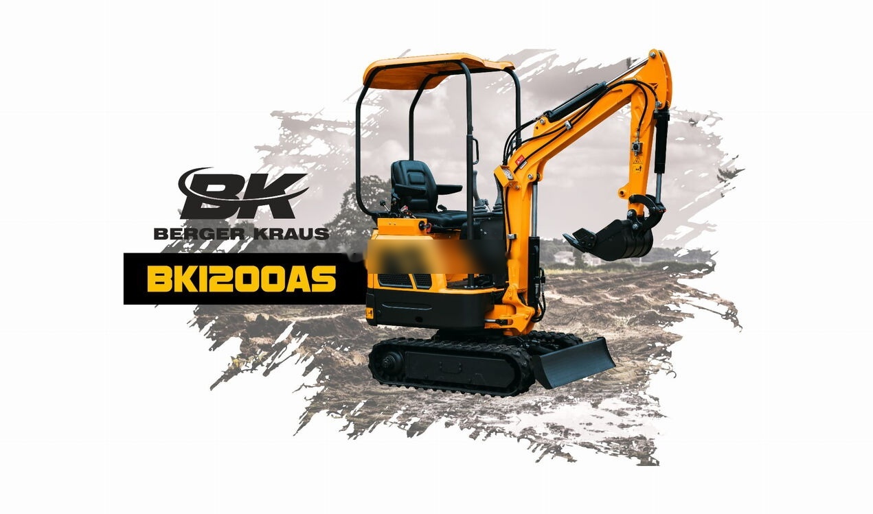 Berger Kraus Nowy BERGER KRAUS BK1200AS KUBOTA skrętne ramie +osprzet - Мини-экскаватор: фото 2 Berger Kraus Nowy BERGER KRAUS BK1200AS KUBOTA skrętne ramie +osprzet - Мини-экскаватор: фото 2