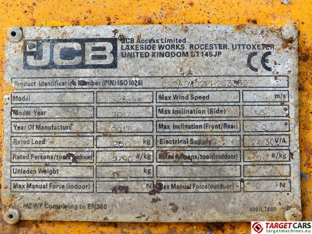 JCB S2632E Electric Scissor Work Lift 1010cm в лизинг JCB S2632E Electric Scissor Work Lift 1010cm: фото 10 JCB S2632E Electric Scissor Work Lift 1010cm в лизинг JCB S2632E Electric Scissor Work Lift 1010cm: фото 10