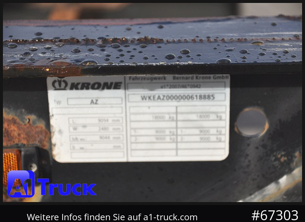 KRONE AZW, BDF, 7,45, Standard, BPW - Прицеп-контейнеровоз/ Сменный кузов: фото 3 KRONE AZW, BDF, 7,45, Standard, BPW - Прицеп-контейнеровоз/ Сменный кузов: фото 3