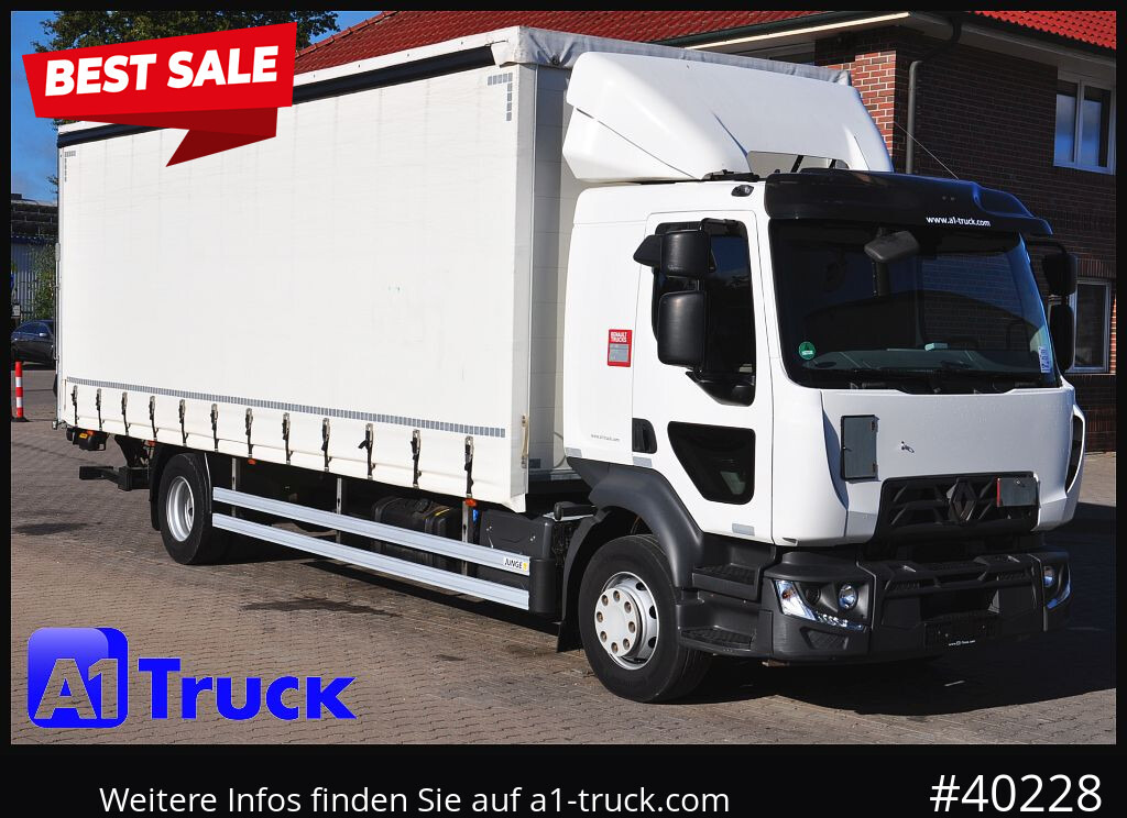 Тентованный грузовик RENAULT D 280,  4x2, Ladebordwand, LBW, TÜV 06/2026: фото 1