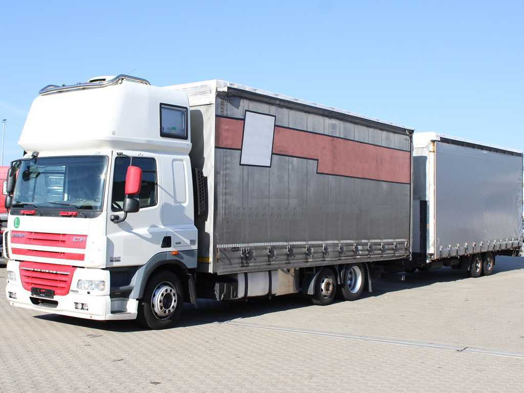 DAF CF 85.460, 6X2, INDEPENDENT AIR CONDITIONING + FLIEGL TPS 100 (2003) - Тентованный грузовик: фото 1 DAF CF 85.460, 6X2, INDEPENDENT AIR CONDITIONING + FLIEGL TPS 100 (2003) - Тентованный грузовик: фото 1