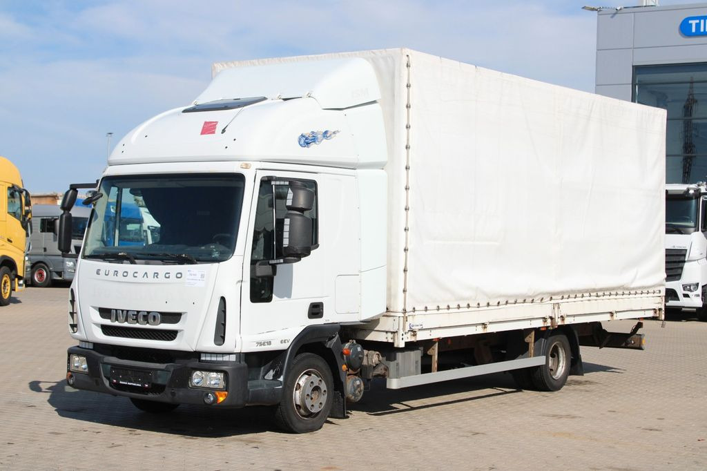 Iveco EUROCARGO ML 75E18, EURO 5EEV,PNEU 90%,SIDE-WALL - Тентованный грузовик: фото 1 Iveco EUROCARGO ML 75E18, EURO 5EEV,PNEU 90%,SIDE-WALL - Тентованный грузовик: фото 1