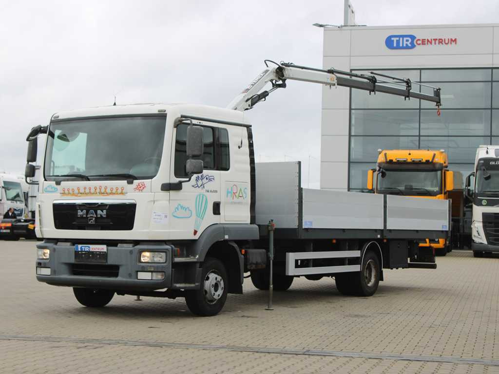 MAN TGL 8.220, EURO 5, SIDEBOARD, TIRES 80%, HYDRAULIC ARM TLC_38A.3 - Грузовик бортовой/ Платформа, Автоманипулятор: фото 1 MAN TGL 8.220, EURO 5, SIDEBOARD, TIRES 80%, HYDRAULIC ARM TLC_38A.3 - Грузовик бортовой/ Платформа, Автоманипулятор: фото 1