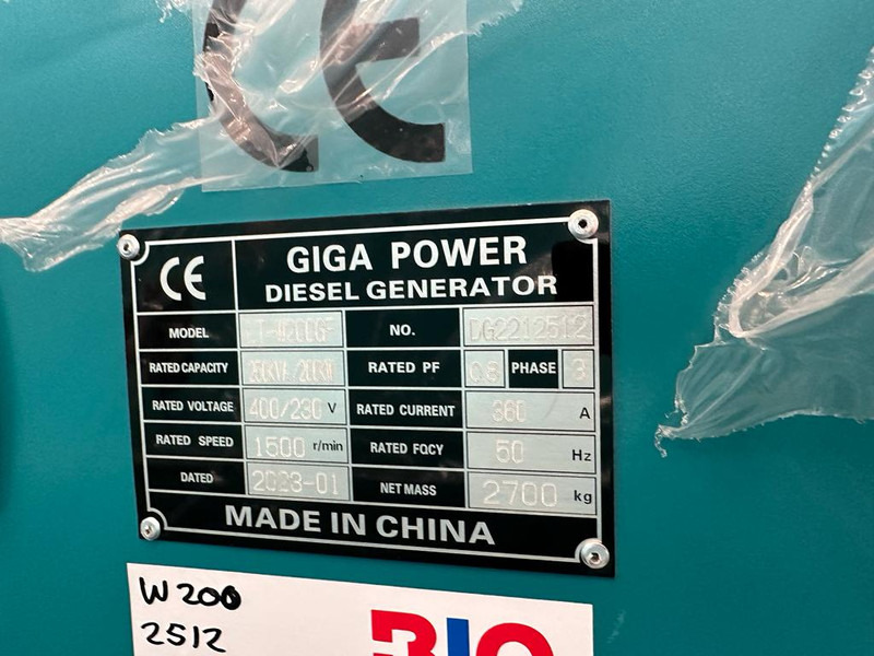 Новый Электрогенератор Giga power Giga power 250 kVa silent generator set - LT-W200GF: фото 9