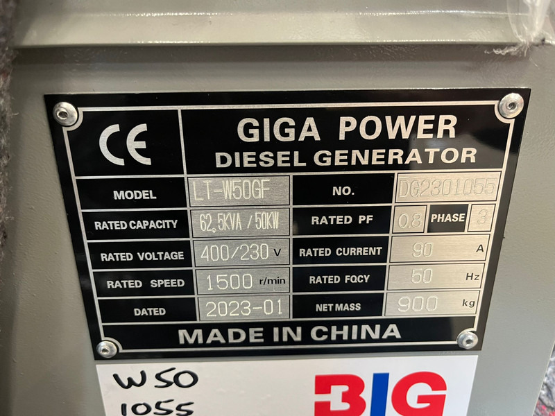 Электрогенератор Giga power LT-W50-GF 62.5KVA silent set: фото 10