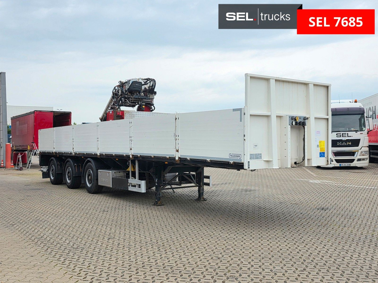 Fellechner SB31-L36 / Rollkran / Lenkachse - Полуприцеп бортовой/ Платформа: фото 3 Fellechner SB31-L36 / Rollkran / Lenkachse - Полуприцеп бортовой/ Платформа: фото 3