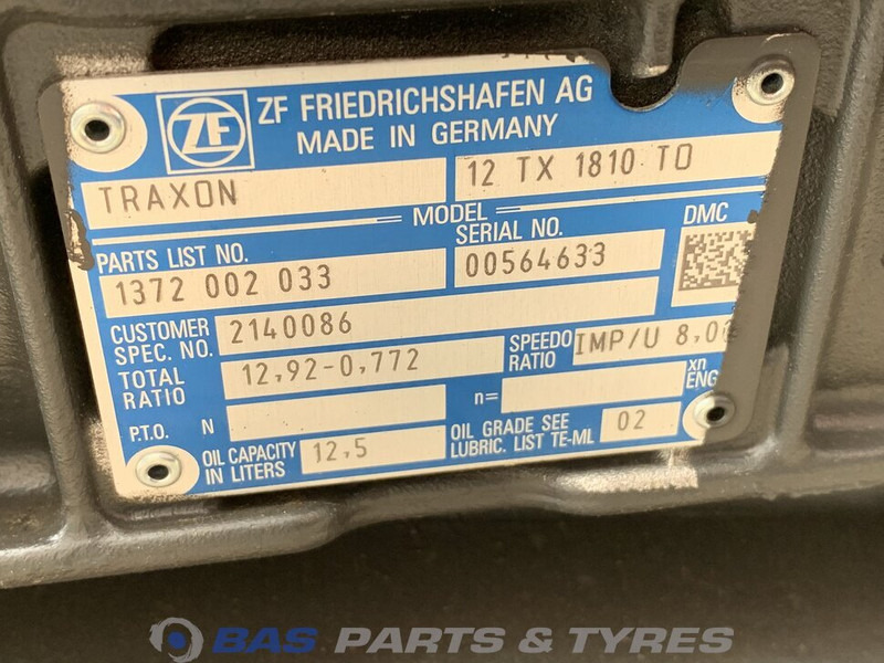 DAF CF Euro 6 DAF 12TX1810 TO TraXon Versnellingsbak 2140086R - Коробка передач для Грузовиков: фото 5 DAF CF Euro 6 DAF 12TX1810 TO TraXon Versnellingsbak 2140086R - Коробка передач для Грузовиков: фото 5