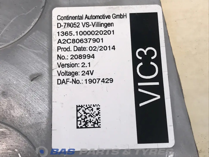 DAF Regeleenheid VIC DAF 2025292 - Блок управления для Грузовиков: фото 2 DAF Regeleenheid VIC DAF 2025292 - Блок управления для Грузовиков: фото 2