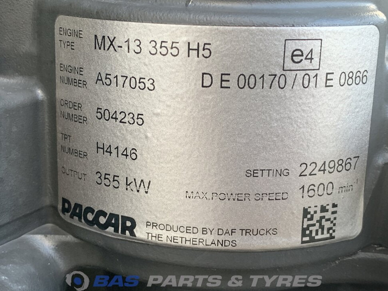 DAF XG Motor DAF MX13 355 H5 0452217 - Двигатель для Грузовиков: фото 5 DAF XG Motor DAF MX13 355 H5 0452217 - Двигатель для Грузовиков: фото 5