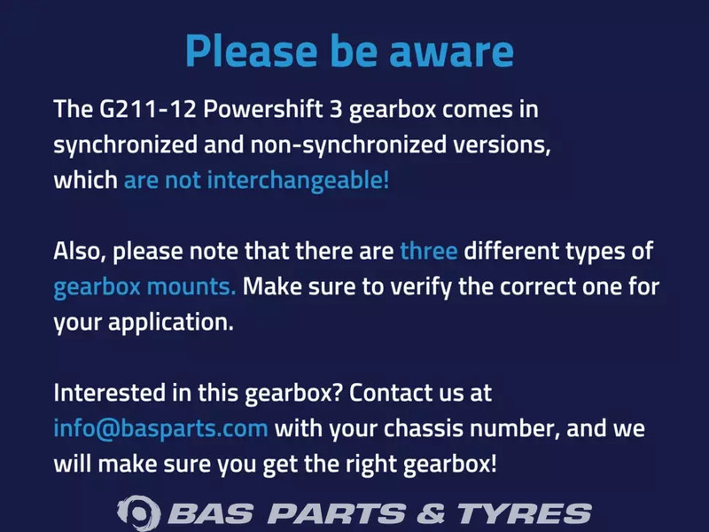 Mercedes-Benz Actros MP4 Mercedes G211-12 KL Powershift 3 Versnellingsbak A 001 260 36 00 - Коробка передач для Грузовиков: фото 3 Mercedes-Benz Actros MP4 Mercedes G211-12 KL Powershift 3 Versnellingsbak A 001 260 36 00 - Коробка передач для Грузовиков: фото 3