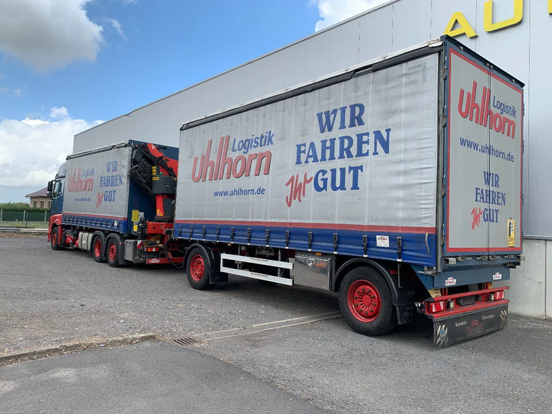 Mercedes-Benz Actros 2548 6X2 + Aanhanger*Palfinger crane*Cruise control*Airco* - Тентованный грузовик, Автоманипулятор: фото 2 Mercedes-Benz Actros 2548 6X2 + Aanhanger*Palfinger crane*Cruise control*Airco* - Тентованный грузовик, Автоманипулятор: фото 2