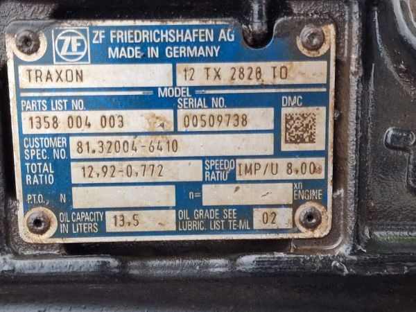 ZF Traxon 12TX2820TO MAN Spec Gearbox - Коробка передач: фото 2 ZF Traxon 12TX2820TO MAN Spec Gearbox - Коробка передач: фото 2