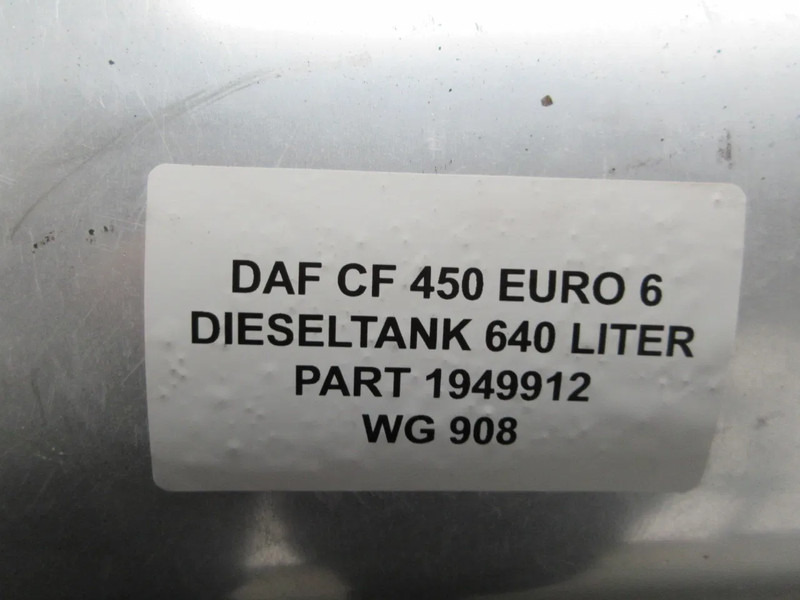 Топливный бак для Грузовиков DAF 1949912 DIESELTANK 640 LITER DAF XF CF EURO 6 MODEL 2020: фото 6 Топливный бак для Грузовиков DAF 1949912 DIESELTANK 640 LITER DAF XF CF EURO 6 MODEL 2020: фото 6