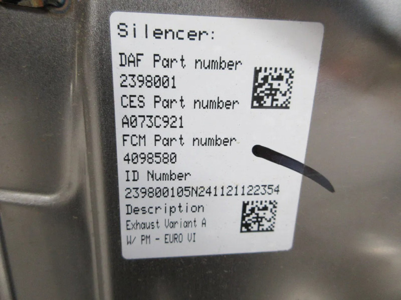 DAF 2398001 KATALYSATOR DEMO NIEUWE DAF XF MODEL 2024 - Катализатор для Грузовиков: фото 5 DAF 2398001 KATALYSATOR DEMO NIEUWE DAF XF MODEL 2024 - Катализатор для Грузовиков: фото 5