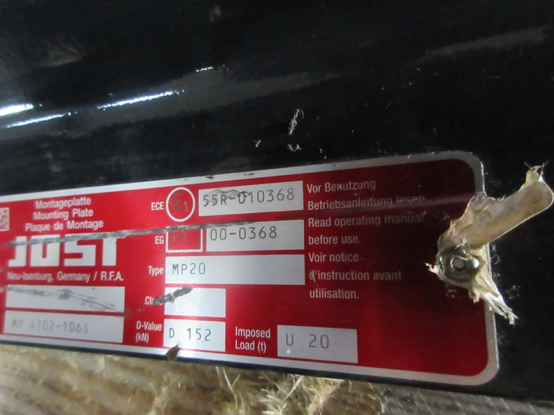 Jost 81.42710-6284//81.42175-0037//81.42710-6310 JOST D152 MP20 - Седло для Грузовиков: фото 5 Jost 81.42710-6284//81.42175-0037//81.42710-6310 JOST D152 MP20 - Седло для Грузовиков: фото 5