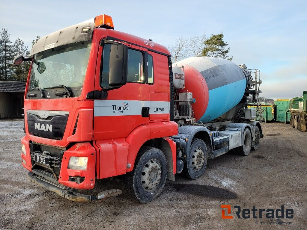 Betongbil 4-axlig Betongroterare MAN TGS 35.400 8X2-4 BL Euro 6 - Автобетоносмеситель: фото 1 Betongbil 4-axlig Betongroterare MAN TGS 35.400 8X2-4 BL Euro 6 - Автобетоносмеситель: фото 1