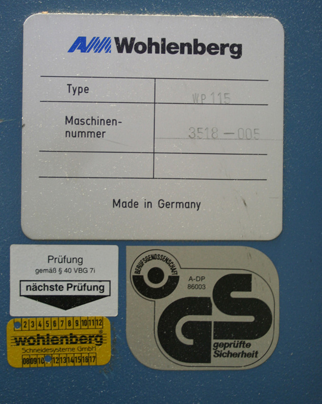 Wohlenberg 115 MCS-2 cutting machine - Бумагорезательная машина: фото 2 Wohlenberg 115 MCS-2 cutting machine - Бумагорезательная машина: фото 2
