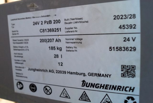 Jungheinrich unknown | Battery 24 2PZB200 year 2023 weight 185 kg sn. C81368251 - Аккумулятор для Погрузочно-разгрузочной техники: фото 3 Jungheinrich unknown | Battery 24 2PZB200 year 2023 weight 185 kg sn. C81368251 - Аккумулятор для Погрузочно-разгрузочной техники: фото 3