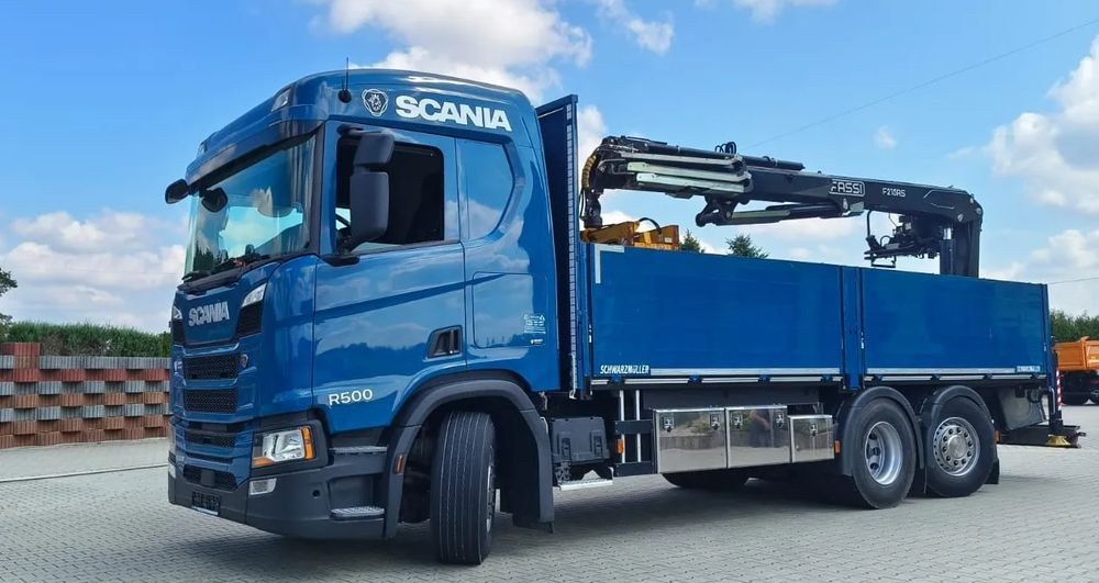 Scania R 500 6x2 z żurawiem Fassi F 215 AS – 2019 – Euro 6 –Retarder -Oś skrętna - Gotowa do pracy! - Автоманипулятор, Грузовик бортовой/ Платформа: фото 1 Scania R 500 6x2 z żurawiem Fassi F 215 AS – 2019 – Euro 6 –Retarder -Oś skrętna - Gotowa do pracy! - Автоманипулятор, Грузовик бортовой/ Платформа: фото 1