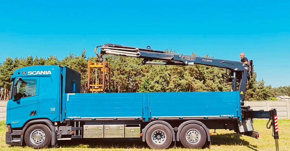 Scania R 500 6x2 z żurawiem Fassi F 215 AS – 2019 – Euro 6 –Retarder -Oś skrętna - Gotowa do pracy! - Автоманипулятор, Грузовик бортовой/ Платформа: фото 4 Scania R 500 6x2 z żurawiem Fassi F 215 AS – 2019 – Euro 6 –Retarder -Oś skrętna - Gotowa do pracy! - Автоманипулятор, Грузовик бортовой/ Платформа: фото 4