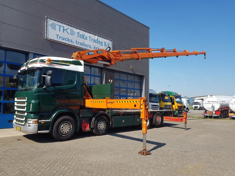 Scania R420 8x2 HIAB 800E-7 Hipro 80 ton/meter Winch Retarder - Грузовик бортовой/ Платформа: фото 1 Scania R420 8x2 HIAB 800E-7 Hipro 80 ton/meter Winch Retarder - Грузовик бортовой/ Платформа: фото 1