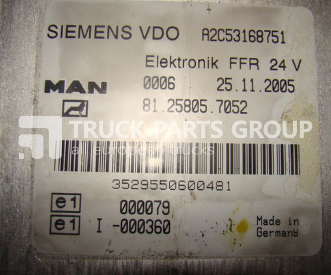 MAN TGA, TGX, ECU, EDC control unit FFR, 81258057052, 81258057054, 8 control unit - Блок управления для Грузовиков: фото 2 MAN TGA, TGX, ECU, EDC control unit FFR, 81258057052, 81258057054, 8 control unit - Блок управления для Грузовиков: фото 2