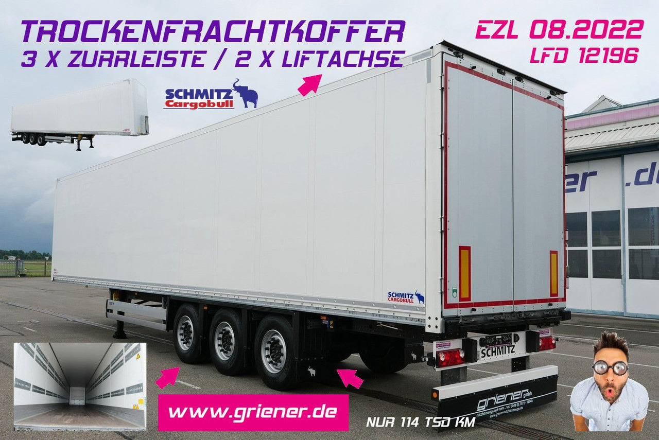 Полуприцеп-фургон Schmitz Cargobull SKO 24/3 x ZURRLEISTE / 2 x LIFTACHSE 114 tsd km: фото 1