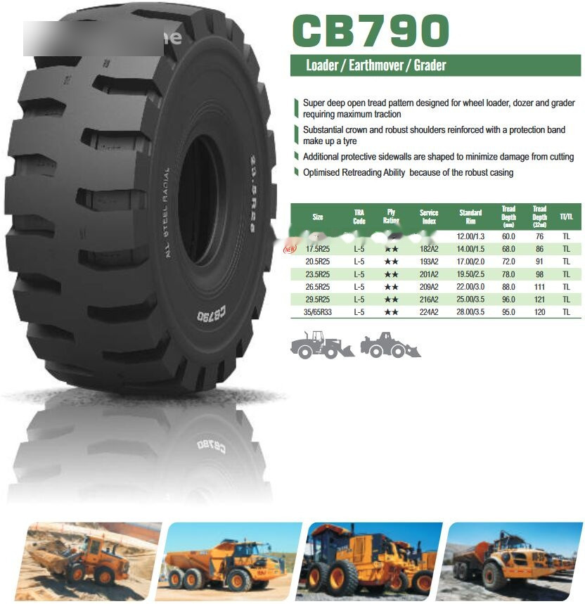 WestLake 15.5R25 CB790 ** L5 TL - Шина для Колёсных погрузчиков: фото 2 WestLake 15.5R25 CB790 ** L5 TL - Шина для Колёсных погрузчиков: фото 2