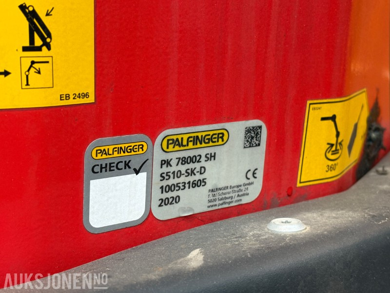 2020 Volvo FH540 Euro6T 8X2 kranbil - Palfinger PK 78002 SH - 54 824 km - Автоманипулятор: фото 5 2020 Volvo FH540 Euro6T 8X2 kranbil - Palfinger PK 78002 SH - 54 824 km - Автоманипулятор: фото 5