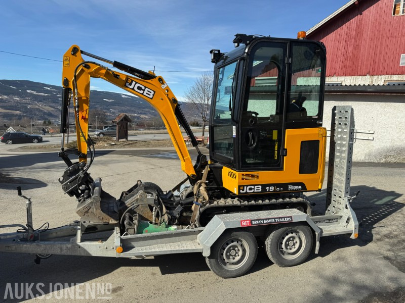 Мини-экскаватор 2024 JCB 19 C-1 MINIGRAVER, 3 SKUFFER, KUN 200 TIMER, UTVIDET GARANTI: фото 1