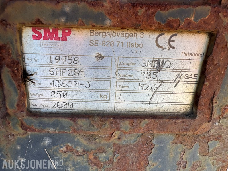 2000 SMP graveskuffe med tenner. S50 feste, 285 liter - Навесное оборудование для Строительной техники: фото 4 2000 SMP graveskuffe med tenner. S50 feste, 285 liter - Навесное оборудование для Строительной техники: фото 4