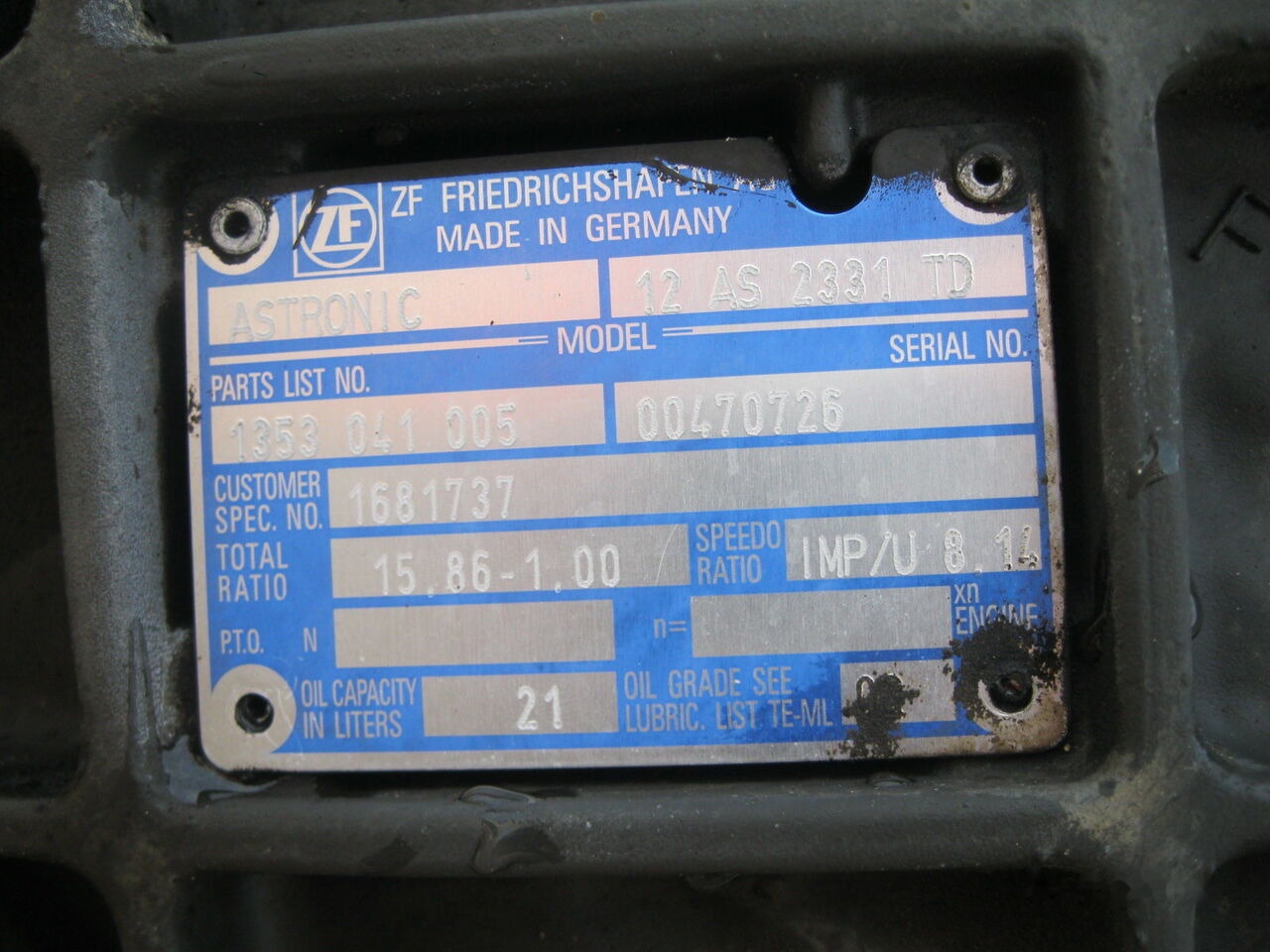 DAF 12AS2331 TD DAF XF 105 - Коробка передач для Грузовиков: фото 2 DAF 12AS2331 TD DAF XF 105 - Коробка передач для Грузовиков: фото 2