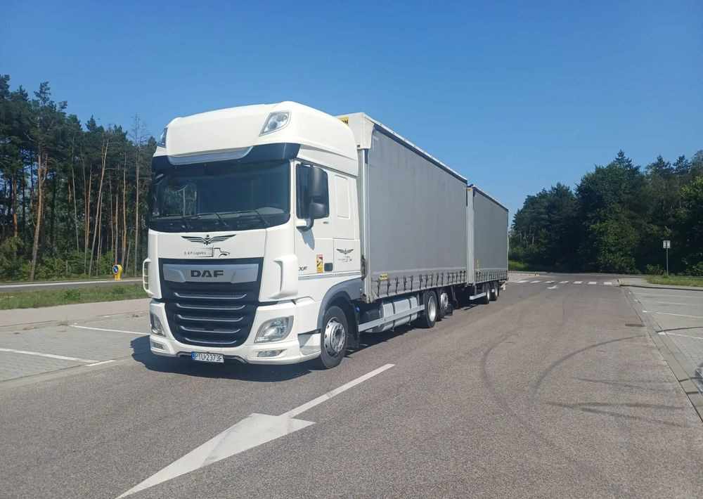 DAF XF 480 SUPER SPACE CAB / ZESTAW TANDEM PRZEJAZDOWY 120 M3 / SSC / ACC /EURO 6 - Тентованный грузовик: фото 5 DAF XF 480 SUPER SPACE CAB / ZESTAW TANDEM PRZEJAZDOWY 120 M3 / SSC / ACC /EURO 6 - Тентованный грузовик: фото 5