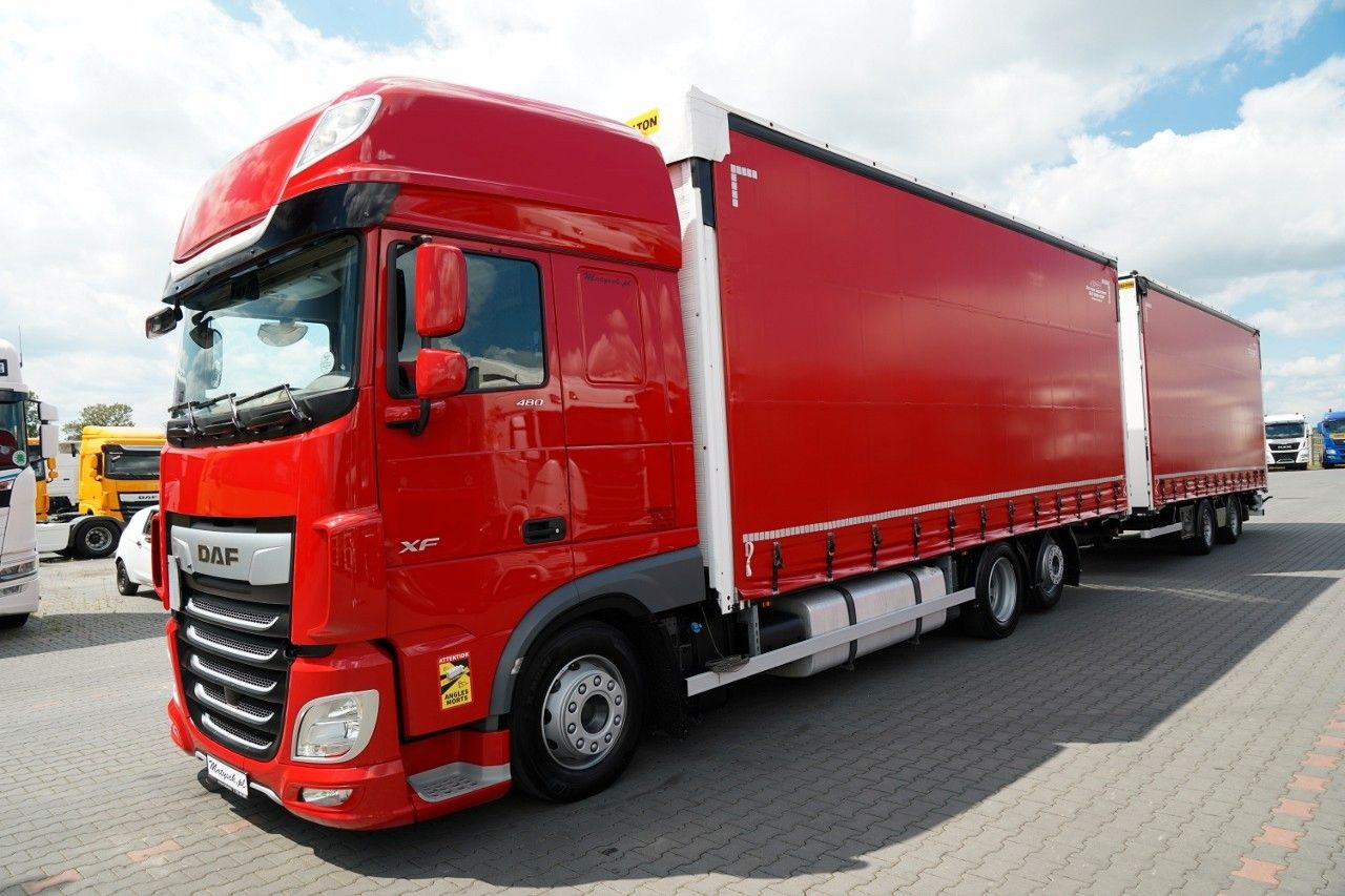 DAF XF 480 / ZESTAW TANDEM 120 M3 / PRZEJAZDOWY / WI - Тентованный грузовик: фото 2 DAF XF 480 / ZESTAW TANDEM 120 M3 / PRZEJAZDOWY / WI - Тентованный грузовик: фото 2