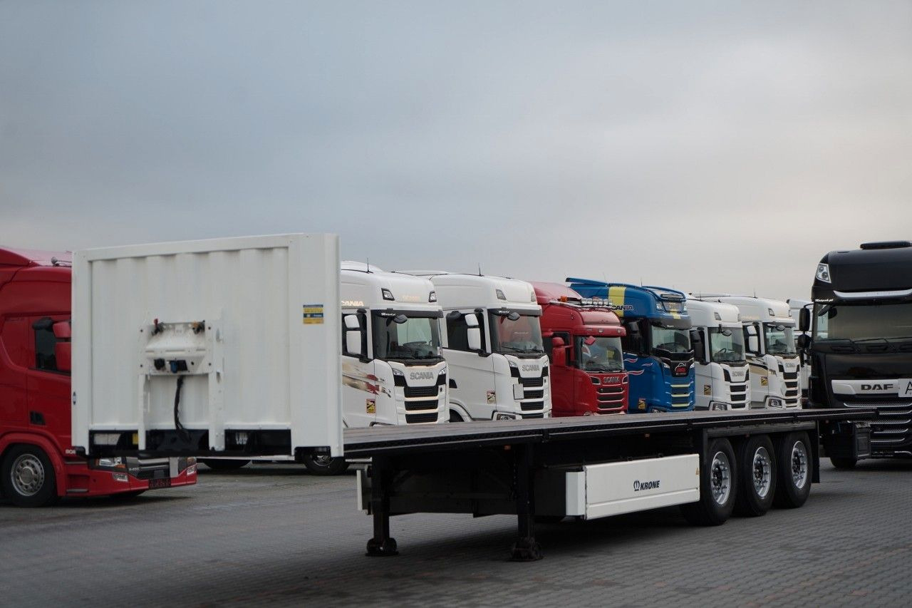 Krone NACZEPA PLATFORMA / OŚ PODNOSZONA / KOSZ NA PAL - Полуприцеп бортовой/ Платформа: фото 2 Krone NACZEPA PLATFORMA / OŚ PODNOSZONA / KOSZ NA PAL - Полуприцеп бортовой/ Платформа: фото 2