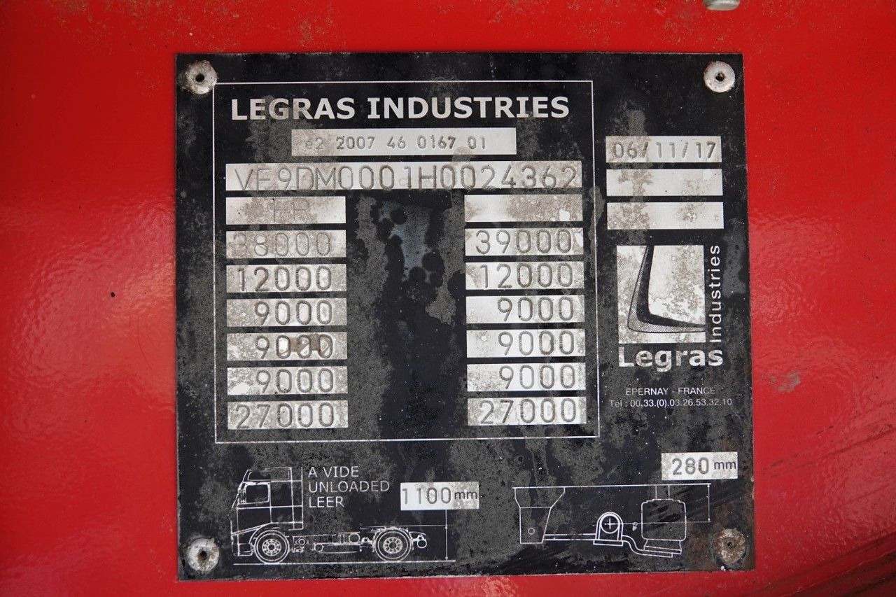 Полуприцеп с подвижным полом Legras RUCHOMA PODŁOGA / WALKING FLOOR / 98 m3 / OPONY: фото 19