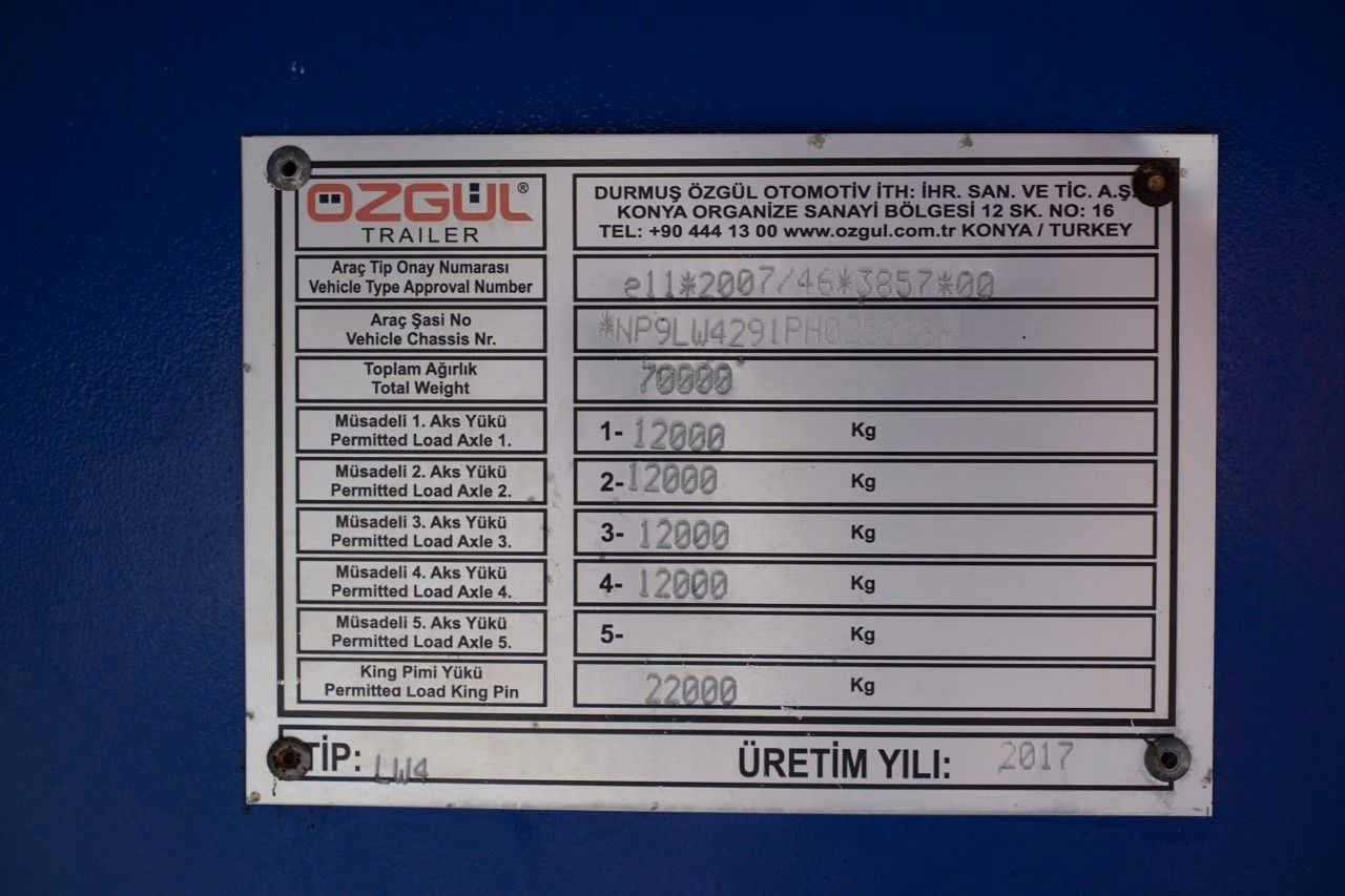 OZGUL  NACZEPA LAWETA / LW4 / NISKOPODWOZIOWA в лизинг OZGUL  NACZEPA LAWETA / LW4 / NISKOPODWOZIOWA: фото 19