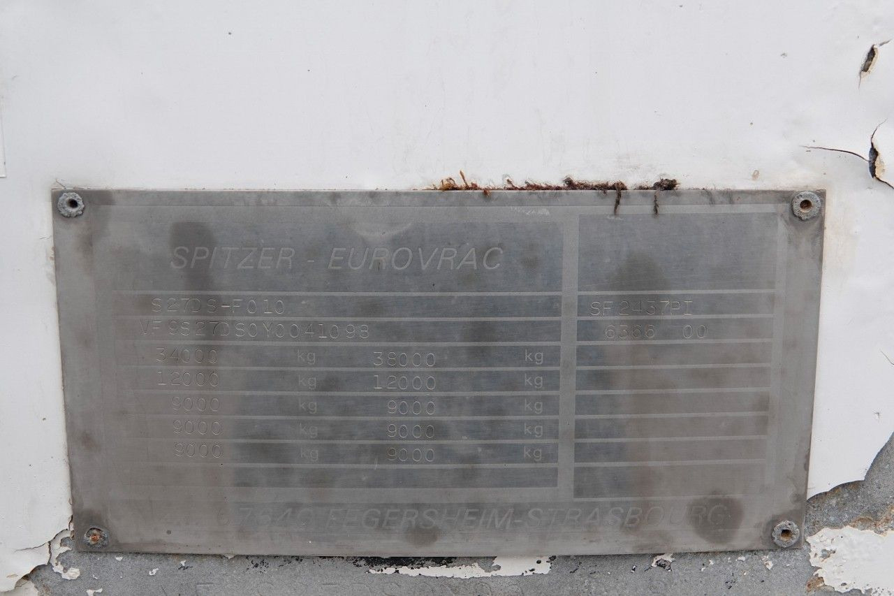 Полуприцеп цистерна для сыпучих грузов Spitzer CEMENTONACZEPA / 37 000 L / SILOS / 3 KOMORY / O: фото 17 Полуприцеп цистерна для сыпучих грузов Spitzer CEMENTONACZEPA / 37 000 L / SILOS / 3 KOMORY / O: фото 17