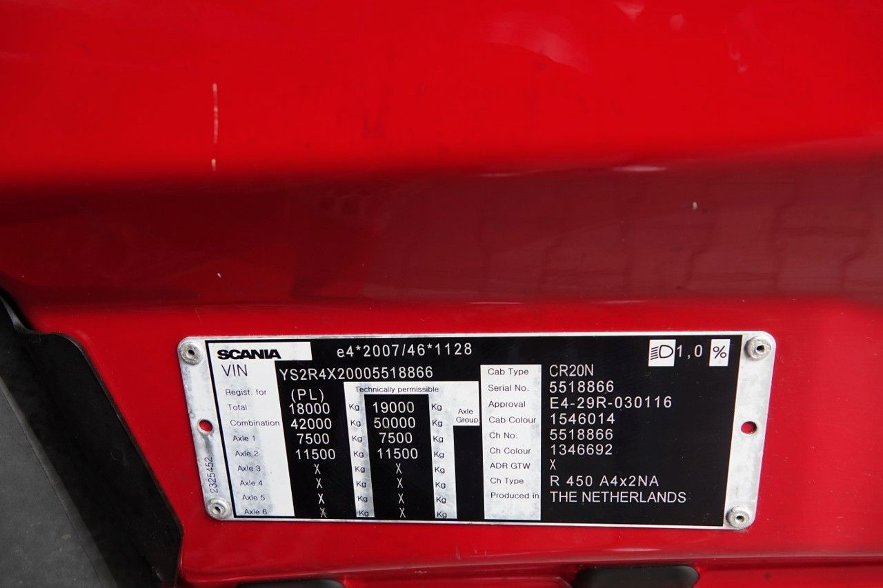 Тягач Scania R 450 / HYDRAULIKA / I-PARK COOL / NISKA KABINA: фото 18