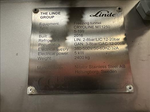 Пищевое оборудование Linde Cryoline MT1250 Freezing tunnel: фото 10 Пищевое оборудование Linde Cryoline MT1250 Freezing tunnel: фото 10
