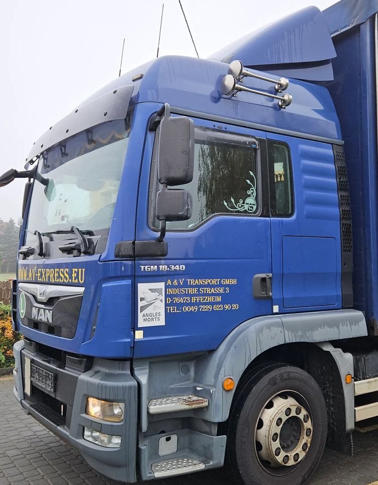 MAN TGM 18.340 / FIRANKA / SPROWADZONY / 9100 ŁADOWNOŚĆ / 18 PALET / E6 / WINDA / - Тентованный грузовик: фото 4 MAN TGM 18.340 / FIRANKA / SPROWADZONY / 9100 ŁADOWNOŚĆ / 18 PALET / E6 / WINDA / - Тентованный грузовик: фото 4