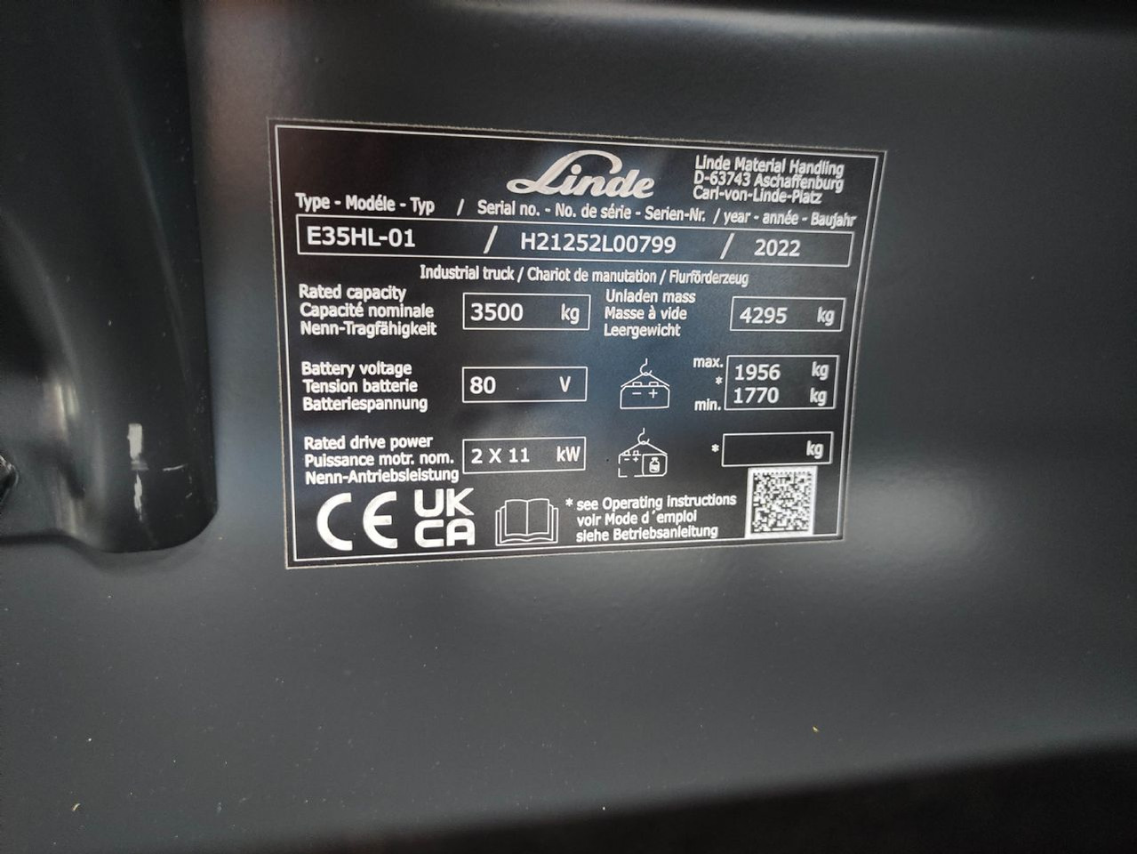 Linde E35HL-01-1252 *Batterie NEU* - Электропогрузчик: фото 5 Linde E35HL-01-1252 *Batterie NEU* - Электропогрузчик: фото 5
