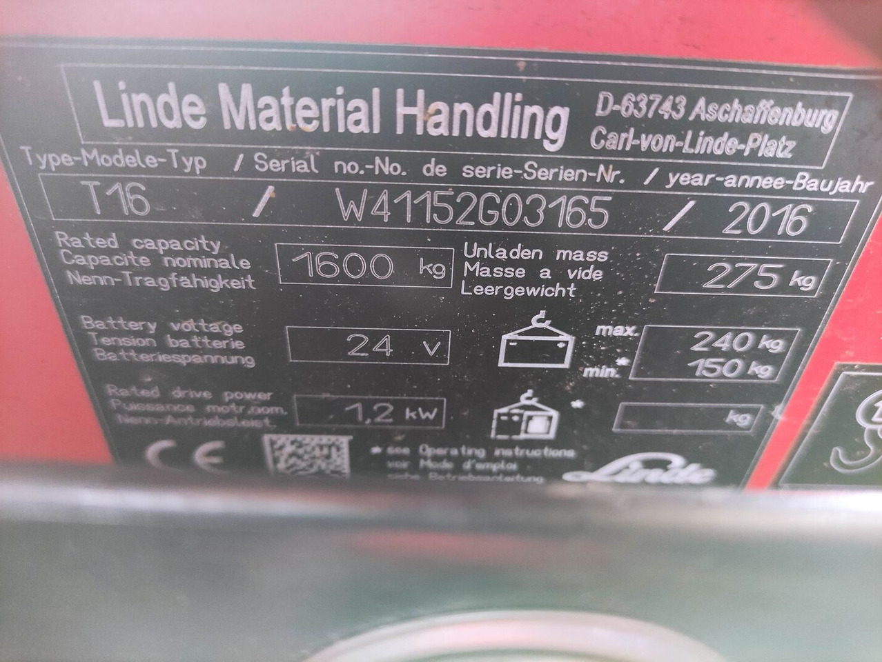 Linde T16-1152 - Тележка: фото 5 Linde T16-1152 - Тележка: фото 5