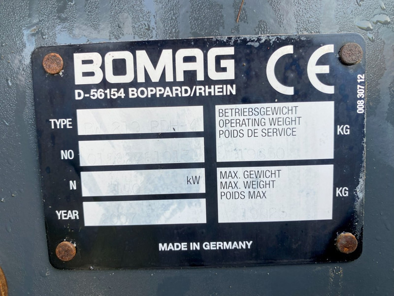 Bomag BW 219 PHD NVT - Каток: фото 3 Bomag BW 219 PHD NVT - Каток: фото 3